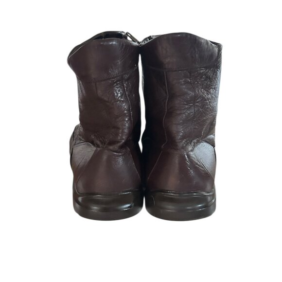 Spazio Uomo Brown Leather Side-Zip Ankle Boots Men’s EU 46 Soft Leather Vintage - Picture 4 of 7